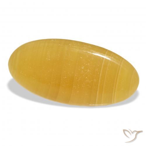 Calcite Arancione-Oro naturale da 32.67 ct, Ovale, Traslucido