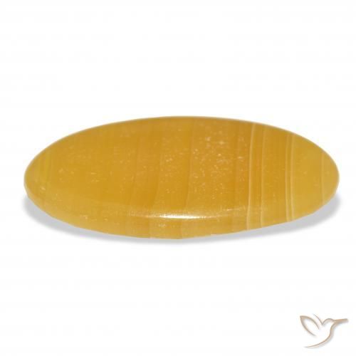 Calcite Arancione-Oro naturale da 32.67 ct, Ovale, Traslucido