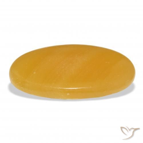 Calcite Arancione-Oro naturale da 53.06 ct, Ovale, Traslucido