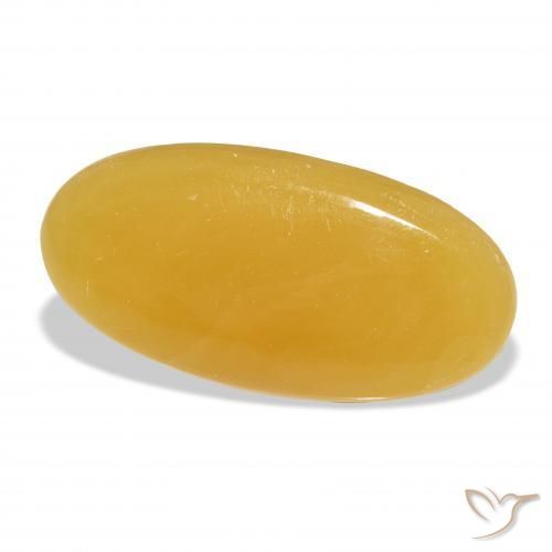 Calcite Arancione-Oro naturale da 37.52 ct, Ovale, Traslucido