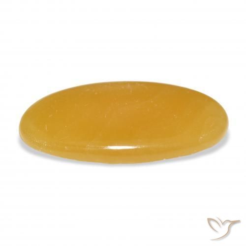 Calcite Arancione-Oro naturale da 37.52 ct, Ovale, Traslucido