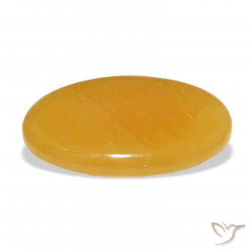 Calcite Arancione-Oro naturale da 40.69 ct, Ovale, Traslucido