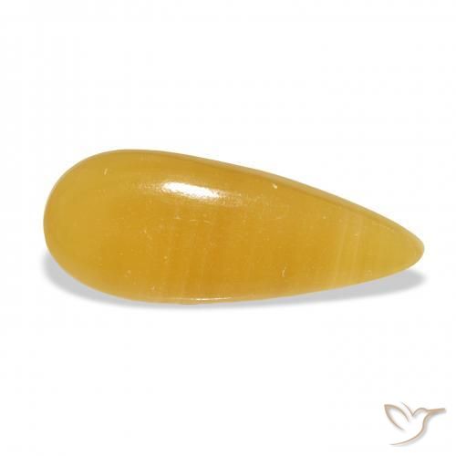 Calcite Arancione-Oro naturale da 19.07 ct, Forma a pera, Opaco