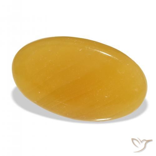 Calcite Arancione-Oro naturale da 46.33 ct, Ovale, Traslucido