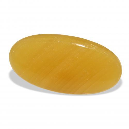Calcite Arancione-Oro naturale da 45.99 ct, Ovale, Traslucido