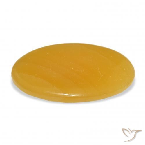 Calcite Arancione-Oro naturale da 37.32 ct, Ovale, Traslucido