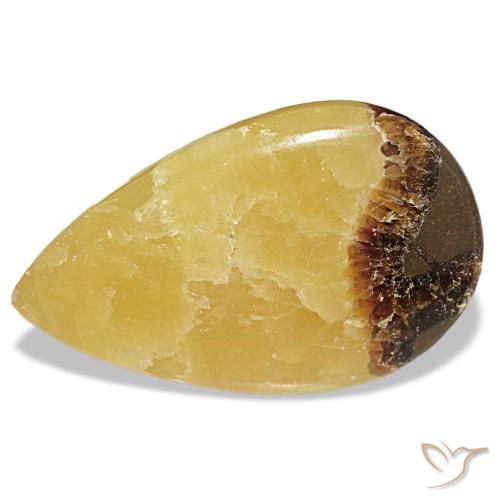 Calcite naturale multicolore da 83,52 ct, taglio a pera, opaco