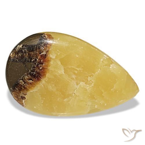 Calcite naturale multicolore da 83,52 ct, taglio a pera, opaco