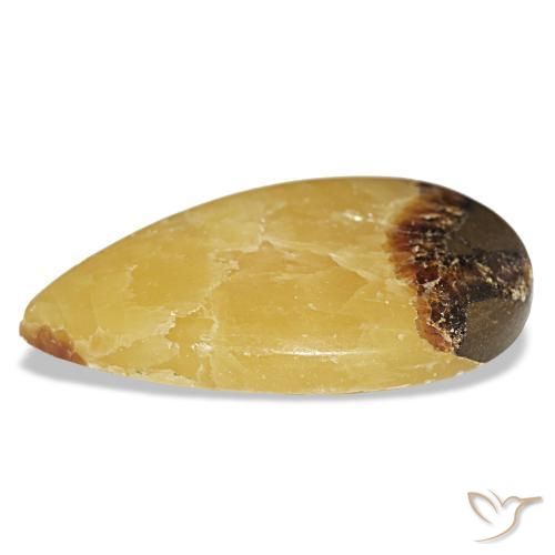 Calcite naturale multicolore da 83,52 ct, taglio a pera, opaco