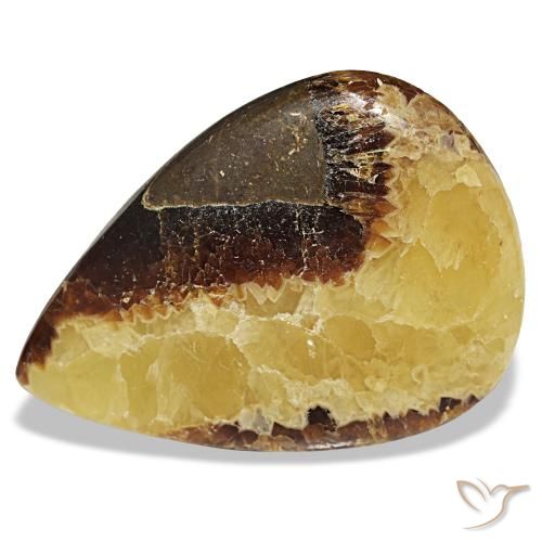 49.78ct multicolore calcite, taglio a pera, opaco