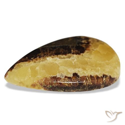 Calcite naturale multicolore da 49,78 ct, taglio a pera, opaco