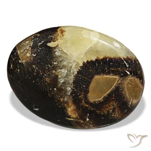 Calcite naturale multicolore da 103,06 ct, taglio ovale, opaco
