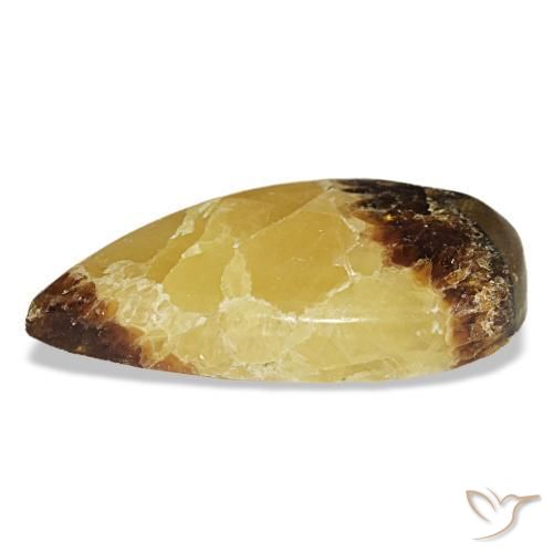 Calcite naturale multicolore da 24,69 ct, taglio a pera, opaco