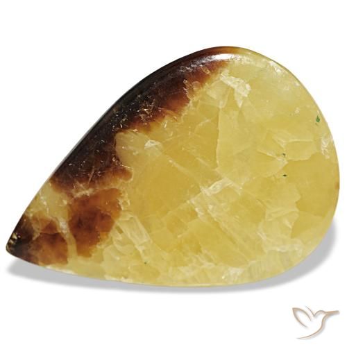 Calcite naturale multicolore da 67,90 ct, taglio a pera, opaco