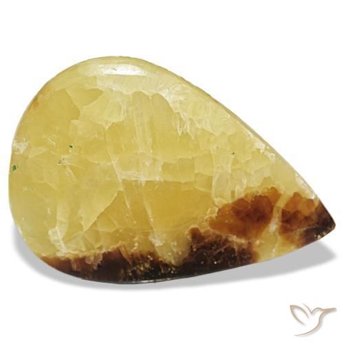 Calcite naturale multicolore da 67,90 ct, taglio a pera, opaco