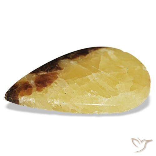Calcite naturale multicolore da 67,90 ct, taglio a pera, opaco