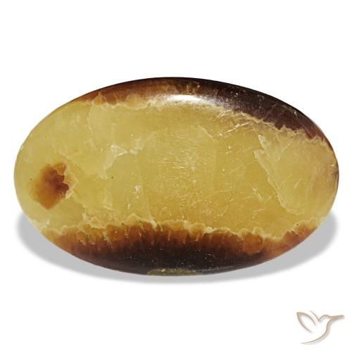 Calcite naturale multicolore da 54,86 ct, taglio ovale, opaco