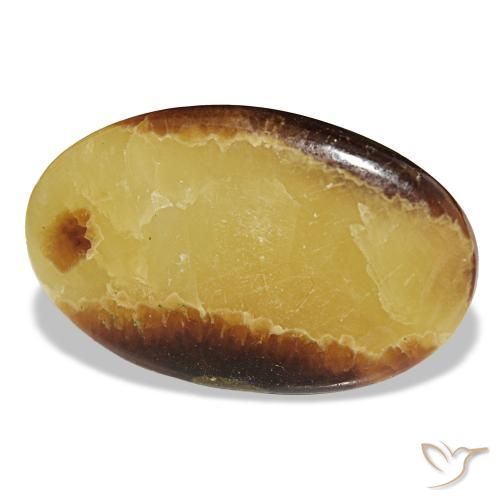 Calcite naturale multicolore da 54,86 ct, taglio ovale, opaco
