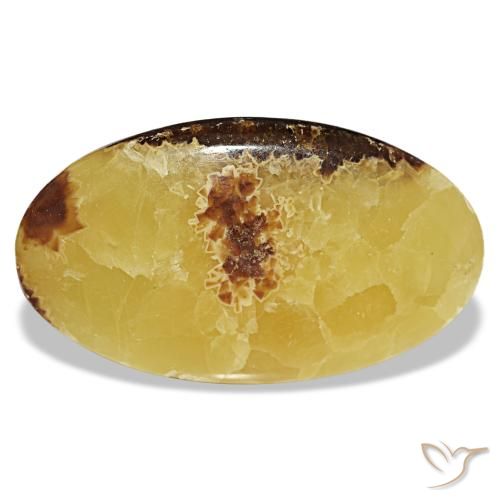 Calcite naturale multicolore da 105,72 ct, taglio ovale, opaco