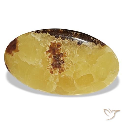 Calcite naturale multicolore da 105,72 ct, taglio ovale, opaco