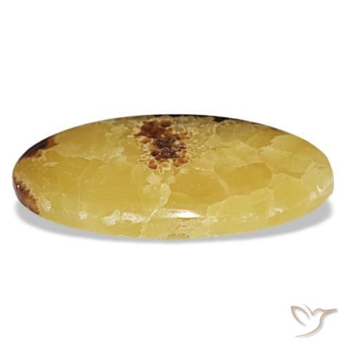 Calcite naturale multicolore da 105,72 ct, taglio ovale, opaco
