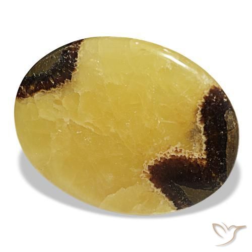 Calcite naturale multicolore da 167,28 ct, taglio ovale, opaco