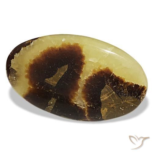 Calcite naturale multicolore da 89,40 ct, taglio ovale, opaco