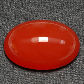 Corniola Arancio rosso naturale da 46.00 ct, Taglio ovale, Traslucido