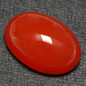 Corniola Arancio rosso naturale da 46.00 ct, Taglio ovale, Traslucido