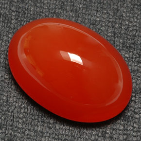 Corniola Arancio rosso naturale da 39.75 ct, Taglio ovale, Traslucido