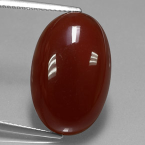 Corniola naturale arancione da 14,62 ct, taglio ovale, traslucido