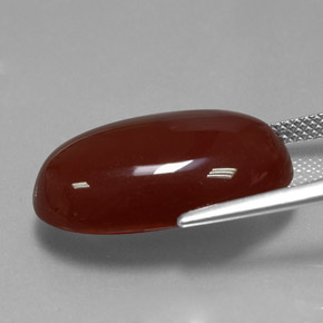 Corniola naturale arancione da 14,62 ct, taglio ovale, traslucido