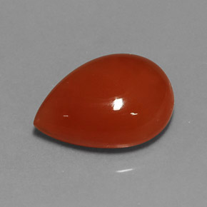 Corniola naturale arancione da 5,40 ct, trasparente, trasparente/traslucido