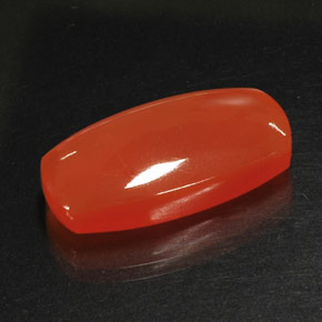 Corniola naturale arancione da 17,62 ct, trasparente, trasparente/traslucido
