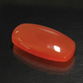 Corniola naturale arancione da 17,62 ct, trasparente, trasparente/traslucido