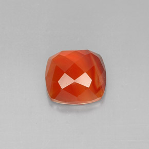 Corniola Arancio rosso naturale da 3.91 ct, Trasparente, Trasparente/Traslucido