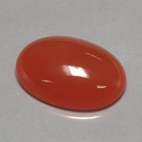Corniola Arancio rosso naturale da 25.35 ct, Trasparente, Trasparente/Traslucido