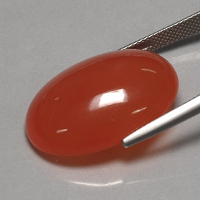 Corniola Arancio rosso naturale da 25.35 ct, Trasparente, Trasparente/Traslucido