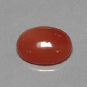 Corniola naturale arancione da 17,21 ct, trasparente, trasparente/traslucido