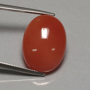 Corniola naturale arancione da 17,21 ct, trasparente, trasparente/traslucido