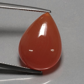 Corniola Arancio rosso naturale da 13.63 ct, Trasparente, Trasparente/Traslucido