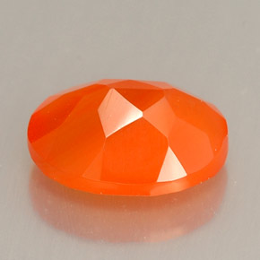 Corniola Arancione naturale da 1.76 ct, Taglio ovale, Traslucido