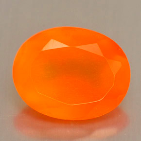 Corniola Arancione naturale da 1.88 ct, Taglio ovale, Traslucido