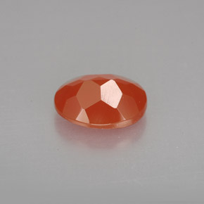 Corniola Arancio rosso naturale da 1.54 ct, Taglio ovale, Traslucido