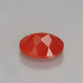 Corniola Arancio rosso naturale da 1.84 ct, Taglio ovale, Traslucido