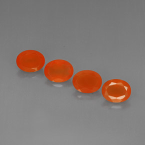 Corniola naturale arancione da  ct, taglio ovale, traslucido