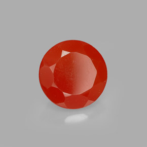 Corniola naturale arancione da 1,71 ct, taglio rotondo, traslucido