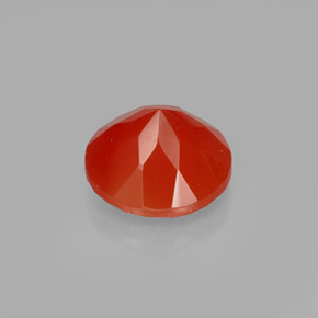 Corniola naturale arancione da 1,71 ct, taglio rotondo, traslucido