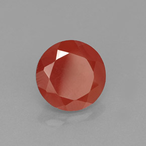 Corniola Arancio rosso naturale da 1.85 ct, Taglio rotondo, Traslucido