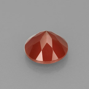 Corniola Arancio rosso naturale da 1.85 ct, Taglio rotondo, Traslucido